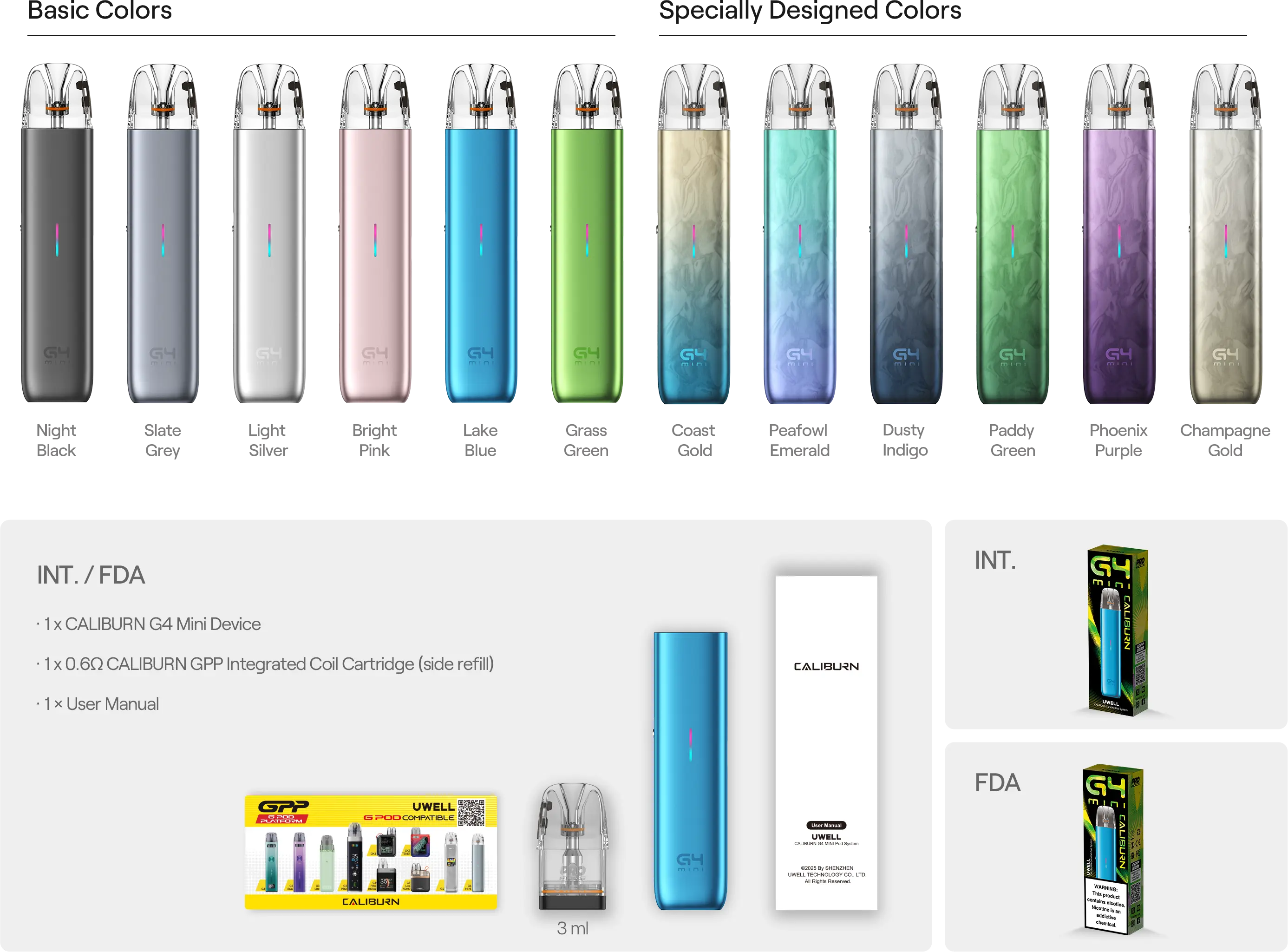 Caliburn G4 Mini Pod Kit - Uwell - Vape Legends-pakistan