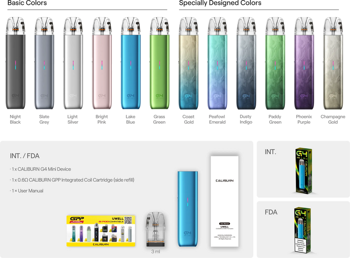 Caliburn G4 Mini Pod Kit - Uwell - Vape Legends-pakistan